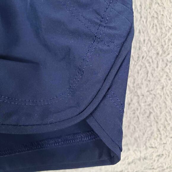 Lands End Swim Shorts Women's Size 10 Solid Navy Blue Pull On Stretch - Picture 4 of 9